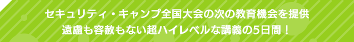 セキュリティ・キャンプ全国大会の次の教育機関を提供