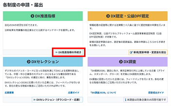各制度の申請・届出のサンプル画像