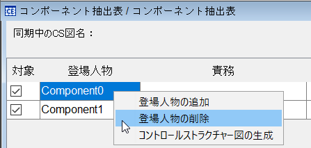 登場人物の削除