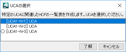 UCAの選択