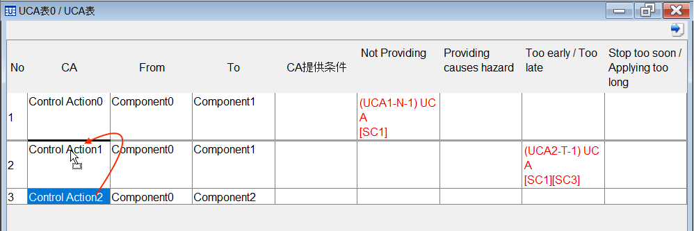 CAの順序変更