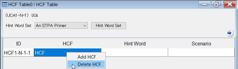 Delete HCF