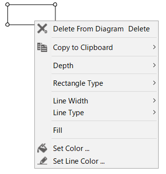 Rectangle/Rounded Rectangle/Oval context menu