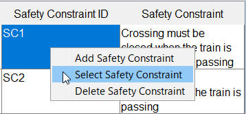 Select Safety Constraint