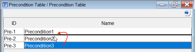 Precondition Table — STAMP Workbench 2.0 documentation