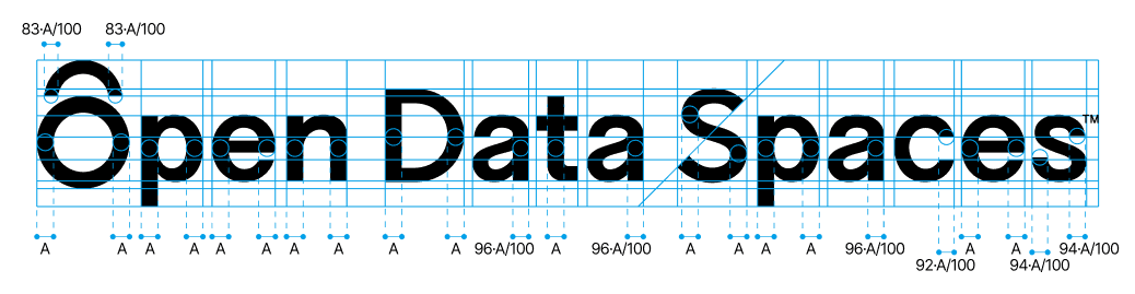 Construction grid of the ODS logotype. The design is based on carefully defined proportions and geometric alignment to ensure readability, consistency, and a timeless visual identity.