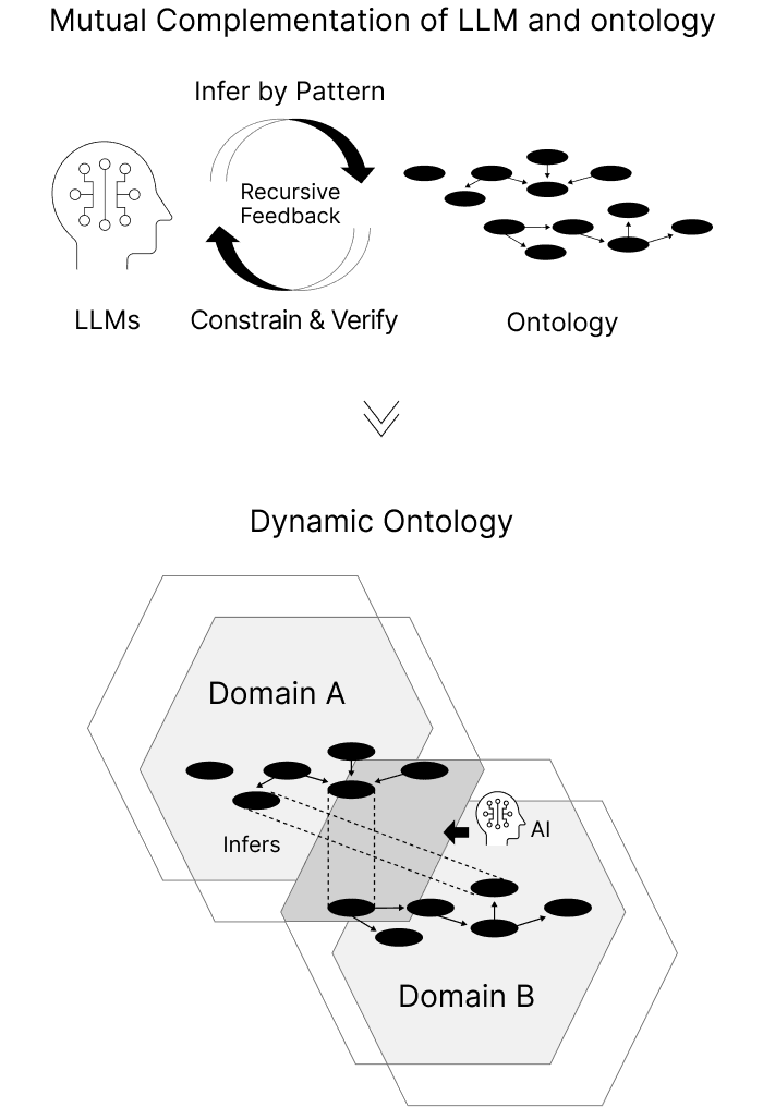 Mutual Complementation of LLM and ontology Dynamic Ontology