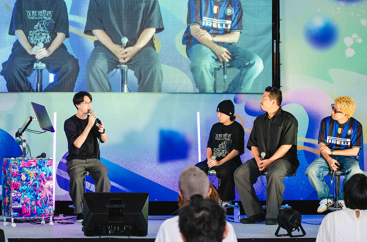 AI VS 梅田サイファーのラップバトルの様子