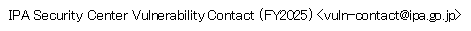 IPA Security Center Vulnerability Contact (FY2025)
