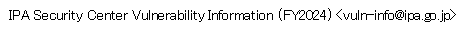 IPA Security Center Vulnerability Information (FY2024)
